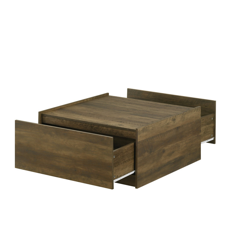 Table basse carrée avec 2 tiroirs Travon