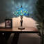 Lampe de table Haydee Tiffany avec haricots de cristal en verre teinté bleu inclus Ampoule DEL l 12 po x P 12 po x H 19 po
