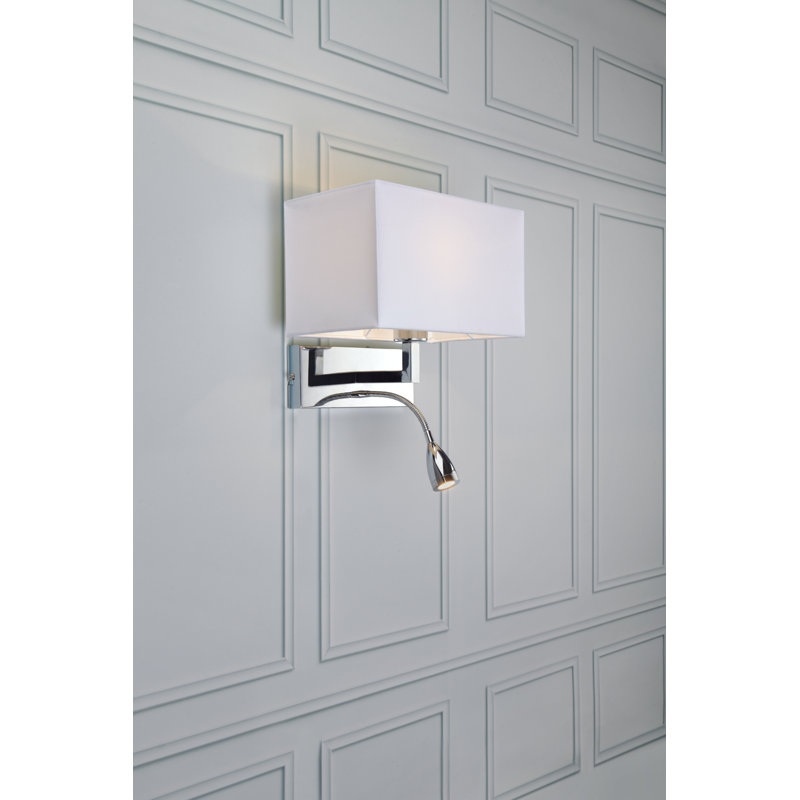 Seaway LED Plug-in Armed Sconce, Chrome