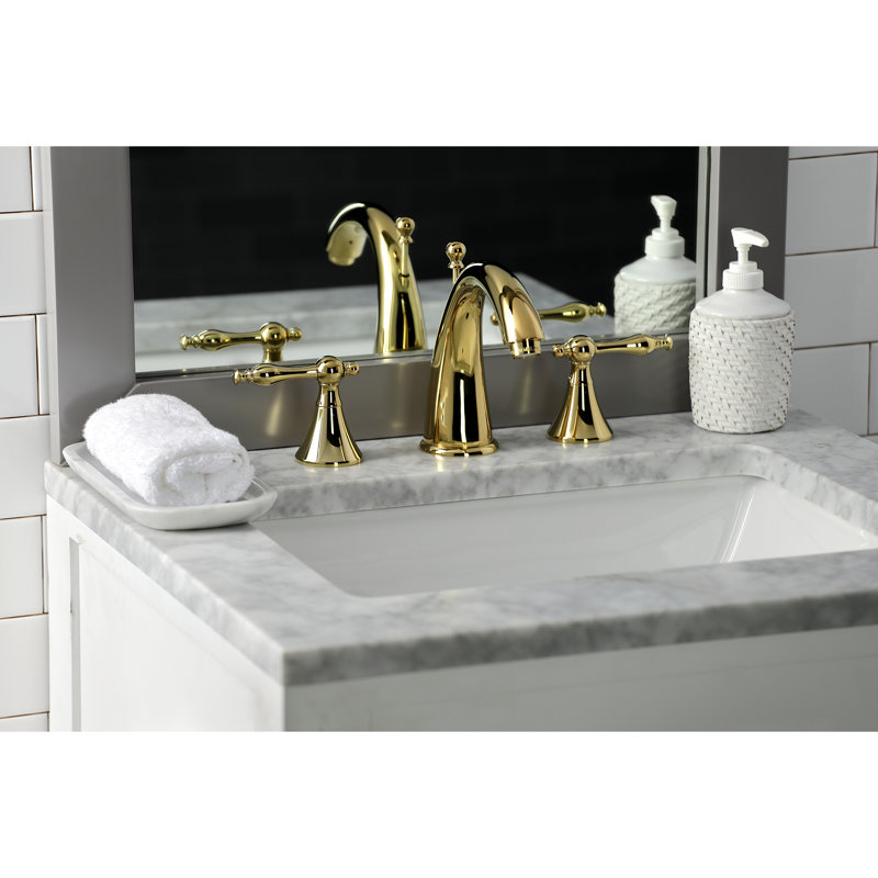 Robinet de salle de bain espacé Kingston, Laiton poli