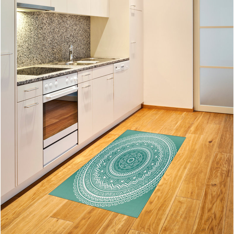 Tapis décoratif floral à haute densité en fibres de polyester, Rectangle 2 pi 7 po x 5 pi