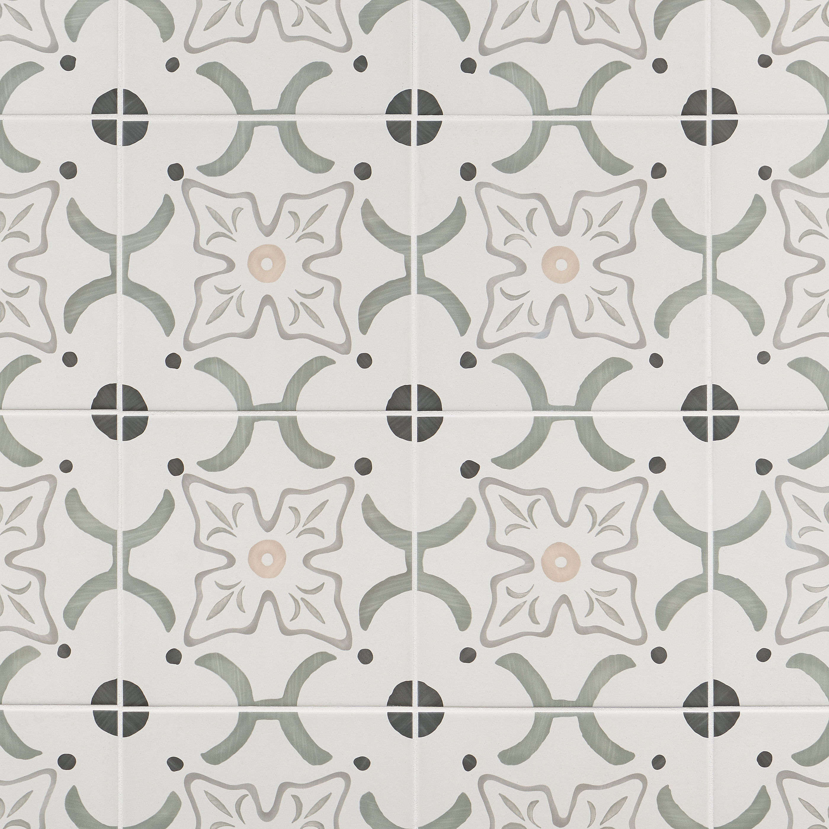 Plumeria 8.77" x 8.77" Matte Porcelain Tile