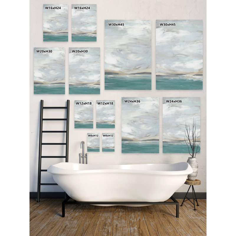 « mer mousse vista diptych », ensemble de 2 reproductions sur toiles, H 45 po x l 30 po x P 1,5 po