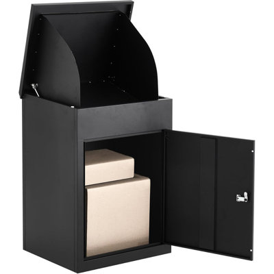 23-43.7"HLockable Package Delivery Box for Outside, Anti-Theft Waterproof Parcel Drop Box for Porch & Fence