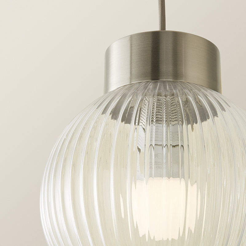 1 - Light Pendant, Chrome, No