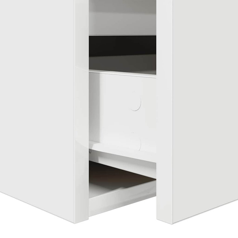 Armoire de chevet murale vidaXL Bois d'ingénierie, Blanc
