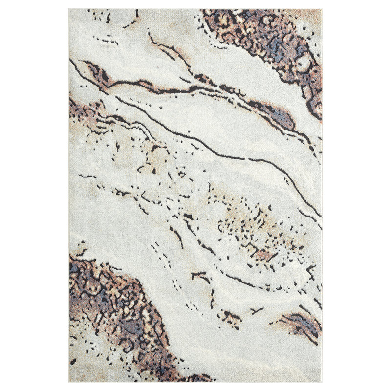 Nedyu Abstract Indoor Rug, Rectangle 5'3" x 7'6"
