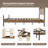 Elorien King Size Modern Farmhouse Solid Wood Platform Bed Frame, ERB-46-K, with Turned Spindle & Panel Headboard, Chestnut Brown, No Box Spring Needed-981656580-981656600