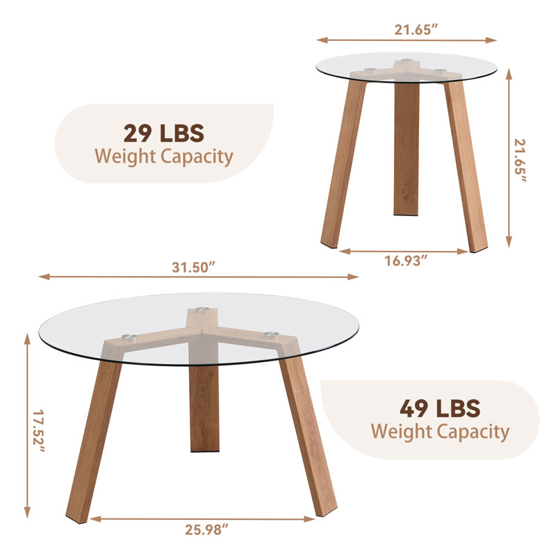 Ensemble de tables basses Modern Minimalist