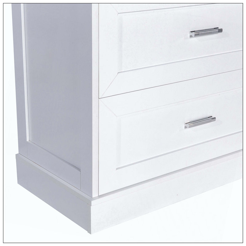 Tablette réglable pour armoire de salle de bain haute à deux portes, Blanc