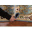 Tapis de couloir bleu clair Heriz Serapi noué à la main 2 x 6