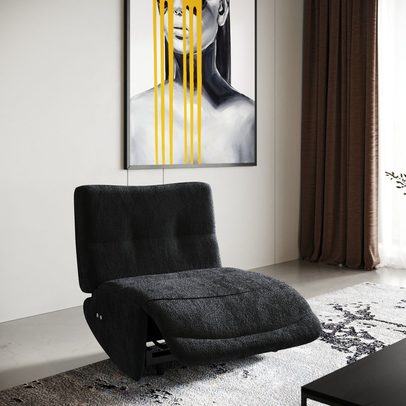 Canapé inclinable électrique Agona de 102 po, Gris foncé