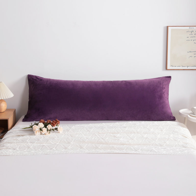 Velvet Zipper Body Pillowcase, Purple