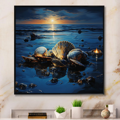" Teal Clam Midnight Elegance "