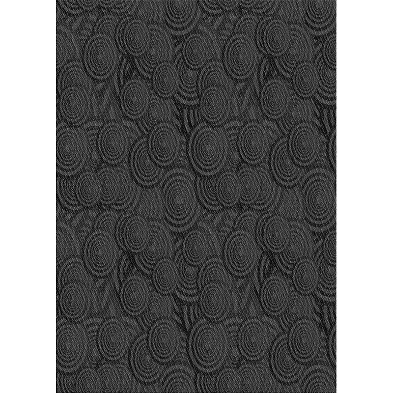 Tapis noir à motifs géométriques, Rectangle 4 pi x 6 pi