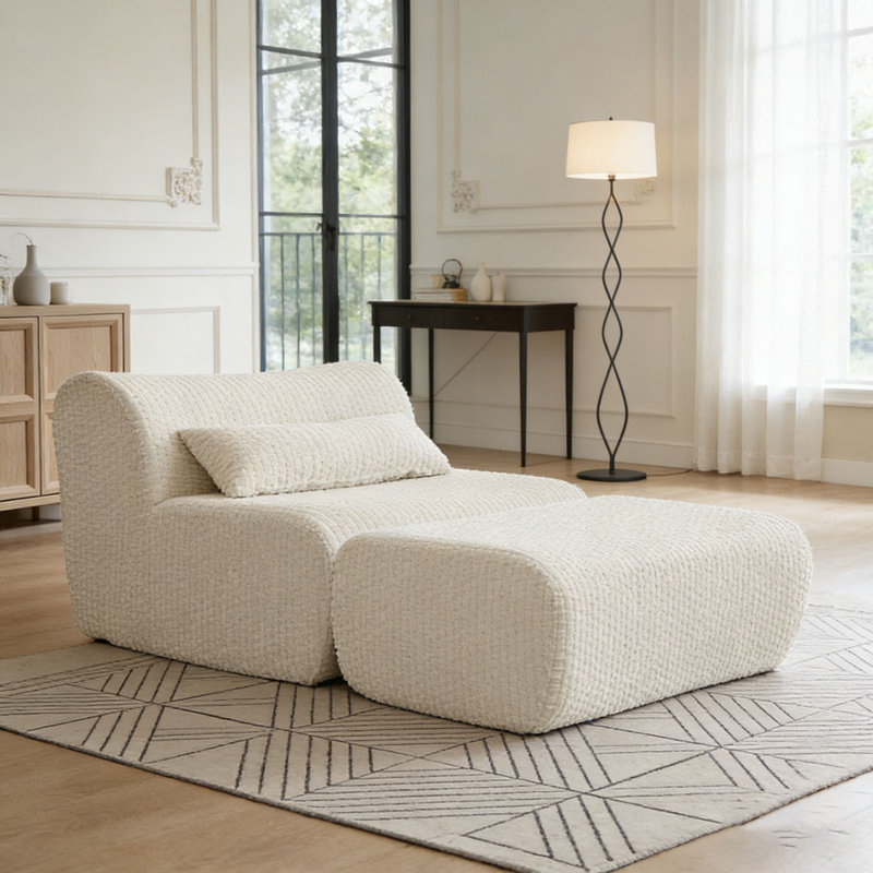 Chaise d'appoint moderne, Crème