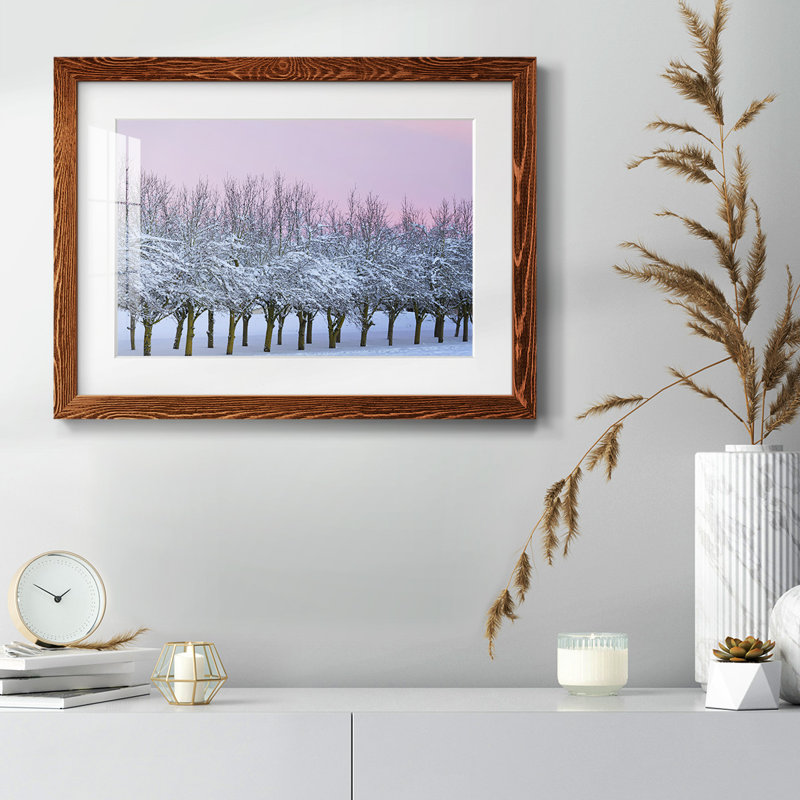 Beauté de l'hiver - Tableau encadré sous verre acrylique, grand format, idéal pour le salon, Érable