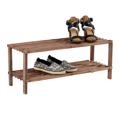 8 Pair Solid Wood Shoe Rack