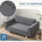 Raised Dog Bed, Outer Layer, Removable Cover, Gray Pet Couch, & Spacious, For Pets