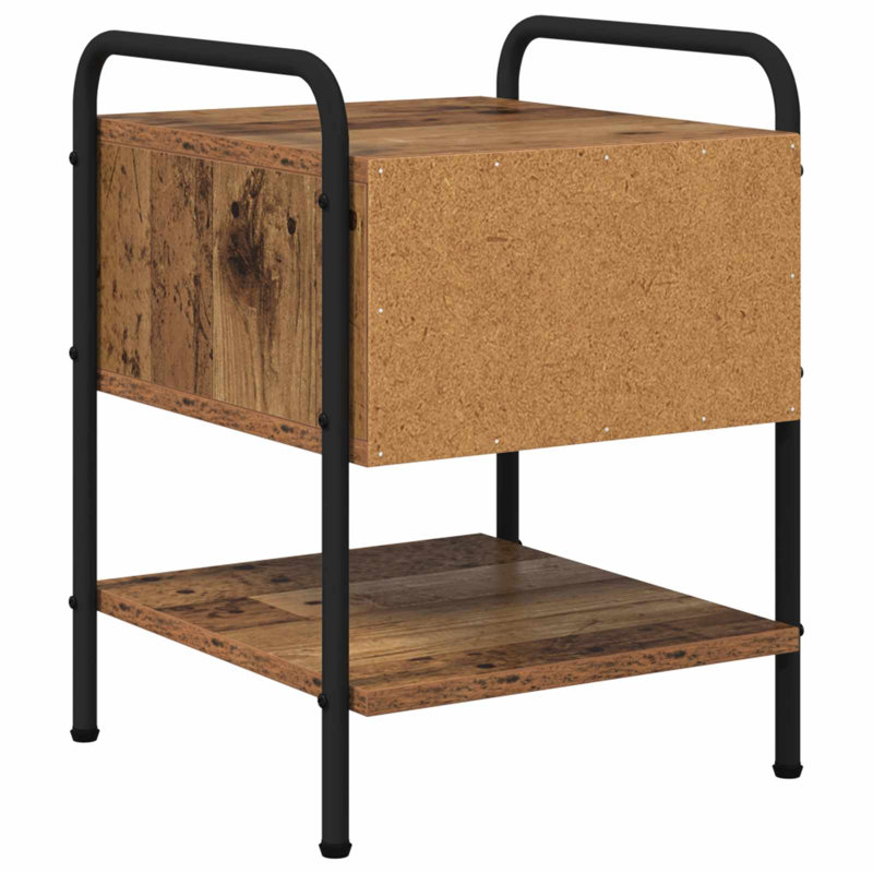 35 cm W Bedside Table, Old Wood
