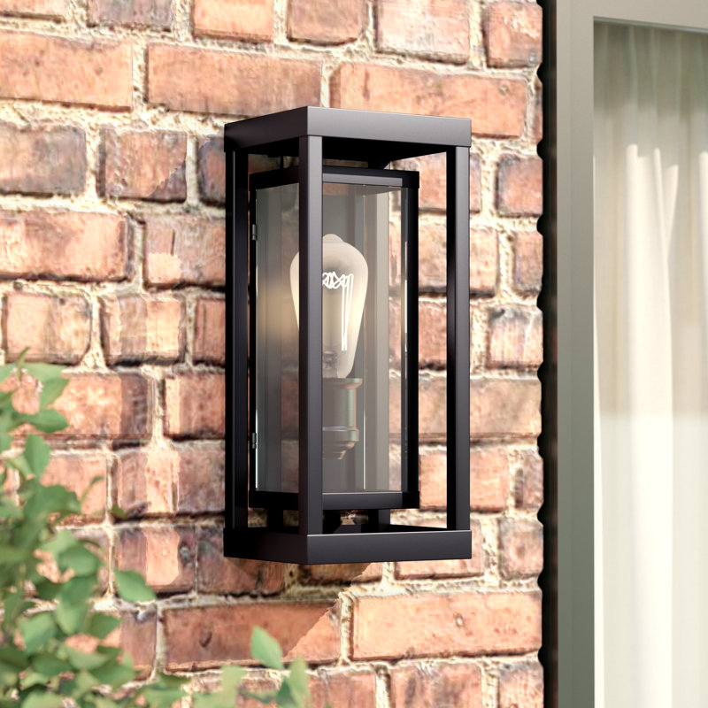 Plafonnier encastré d'extérieur 1 lumière Ignacio, Noir, H 13 po x l 5,25 po x P 6 po