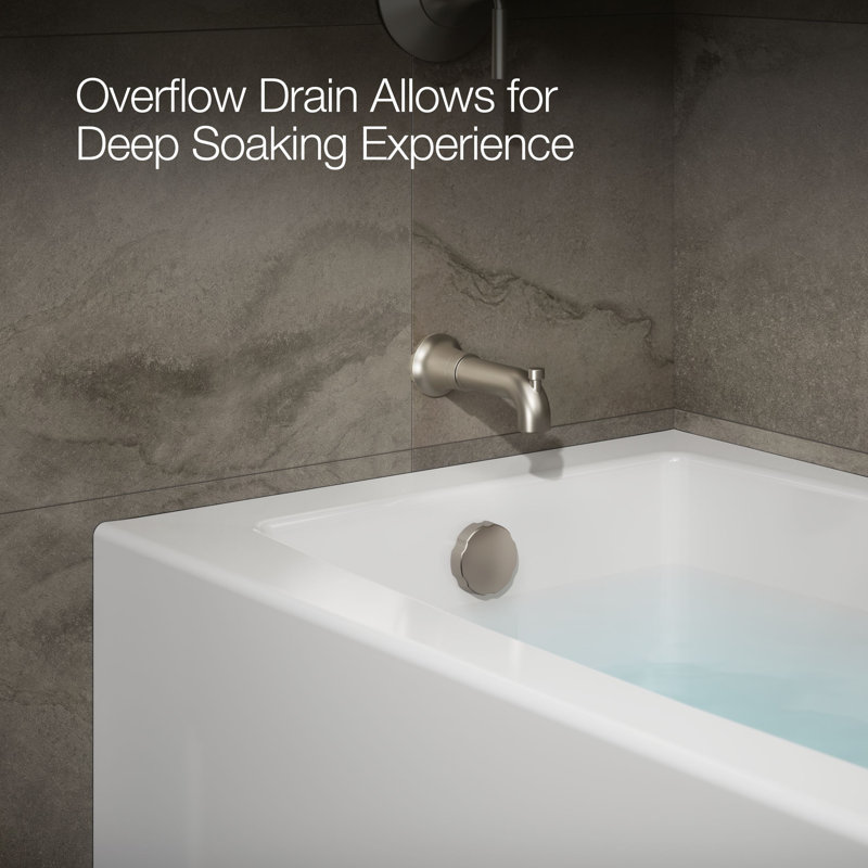 Entity 60" X 30" Alcove Bath with Integral Apron and Integral Flange, Left