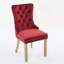 Chaise rembourrée en velours avec pieds en bois doré-549934933
