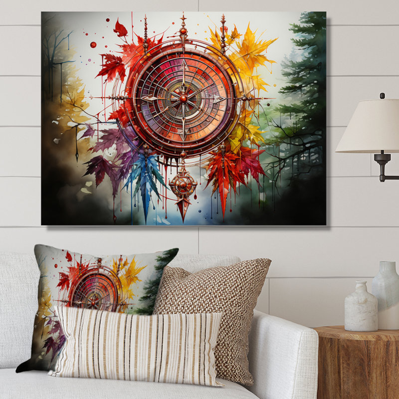 " Native Art Sacred Medicine ", Wrapped Canvas, 34" H x 44" W x 1.5" D
