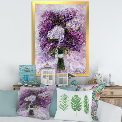 Mauve jacinthe - peinture sur toile encadrée