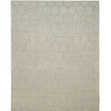 Hand Loomed Geometric Area Rug in Beige