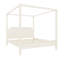 Lit plateforme à baldaquin en bois avec tête de lit et pieds de support-1268388770-1268388796