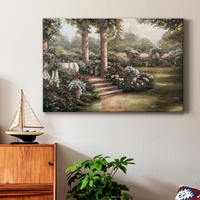 Rose Garden I - peinture sur toile tendue, H 36 po x l 24 po x P 1 po