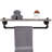 Solid Wood Bathroom Storege Rack with Towel Bar