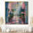 Toile avec cadre flottant or