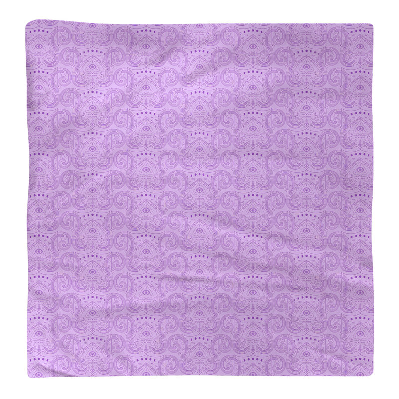 Serviette de coton à motif troisième œil, Mauve et pastel, H 0,1 po x l 22 po x P 22 po, Sergé de polyester