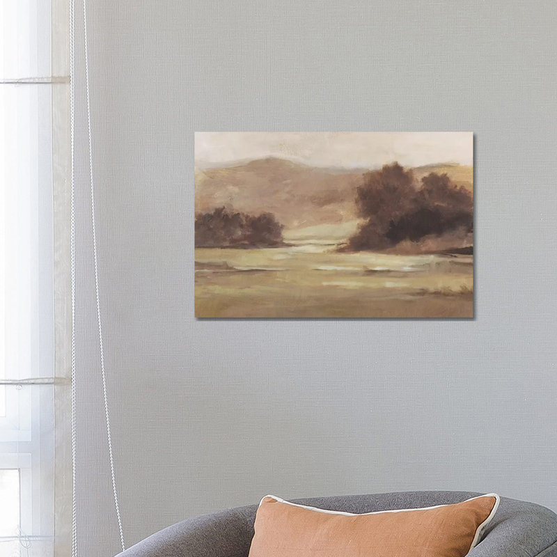 Reproduction d’art, "discrète Landscape I" par Ethan Harper, H 18 po x l 26 po, Toile tendue, Sans cadre