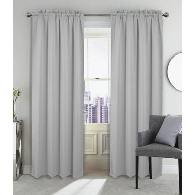 Twilight Blackout Thermal Rod Pocket Single Window Curtain Panel