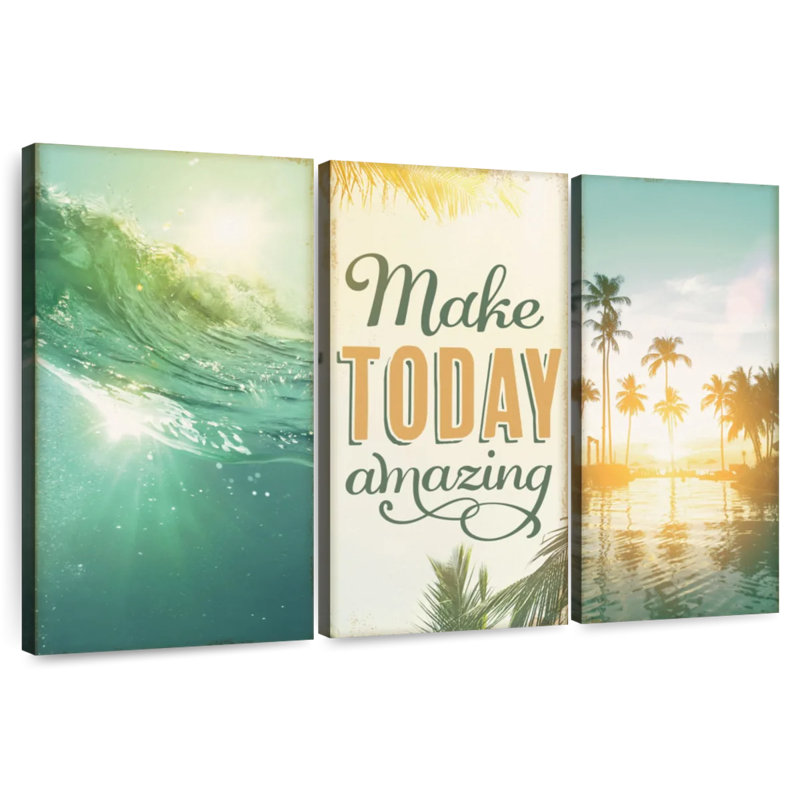 «Tergel Make Today Amazing Beach», typographie, H 42 po x l 65 po