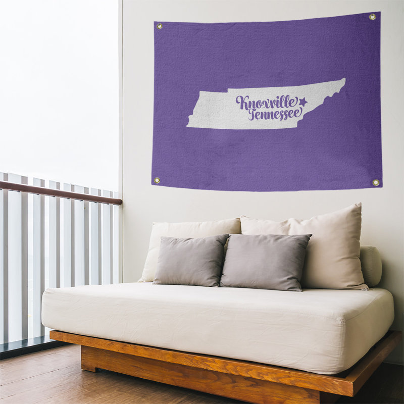 Tapisserie murale tennessee knoxville, H 50 po x l 59 po, Mauve