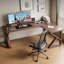 Bureau d'écriture en bois massif de couleur noyer clair