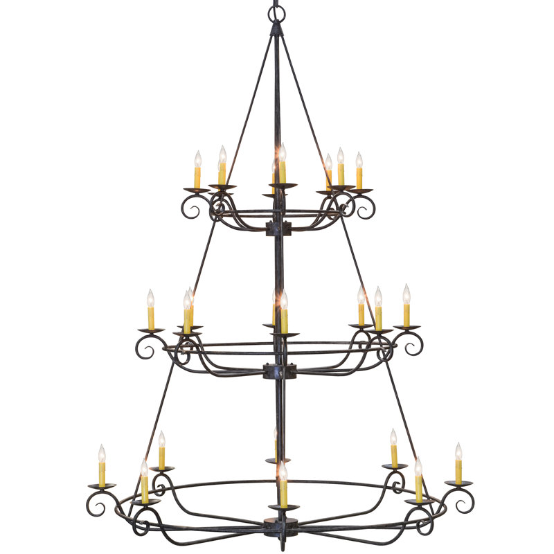 Lustre empire de style bougie 24 lumières Aldredge