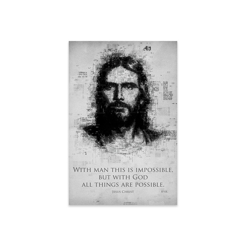 Impression de Jésus-Christ sur verre acrylique