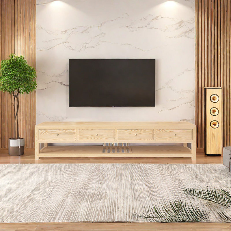 Nouveau meuble télé chinois moderne en bois massif