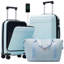 Ensemble de 3 valises à ouverture frontale, valise de transport rigide avec port USB, bagage extensible avec poignée à roulettes, verrou TSA