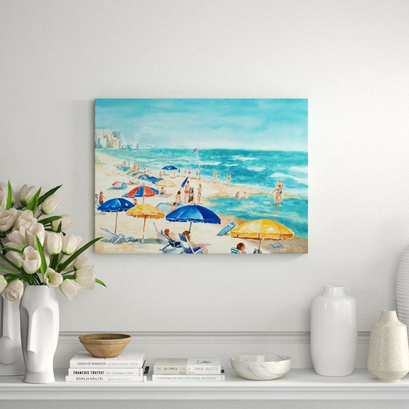 Humming Of The Beach III Print by Sara Brown, Knife Gel, 40" H x 55" W x 1.5" D
