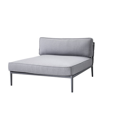 Conic 47.3" Wide Outdoor Patio Daybed with Cushions