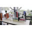 Bibliothèque de bureau blanche, organisateur de bureau en bois manufacturé pour bureau et dortoir-569486852