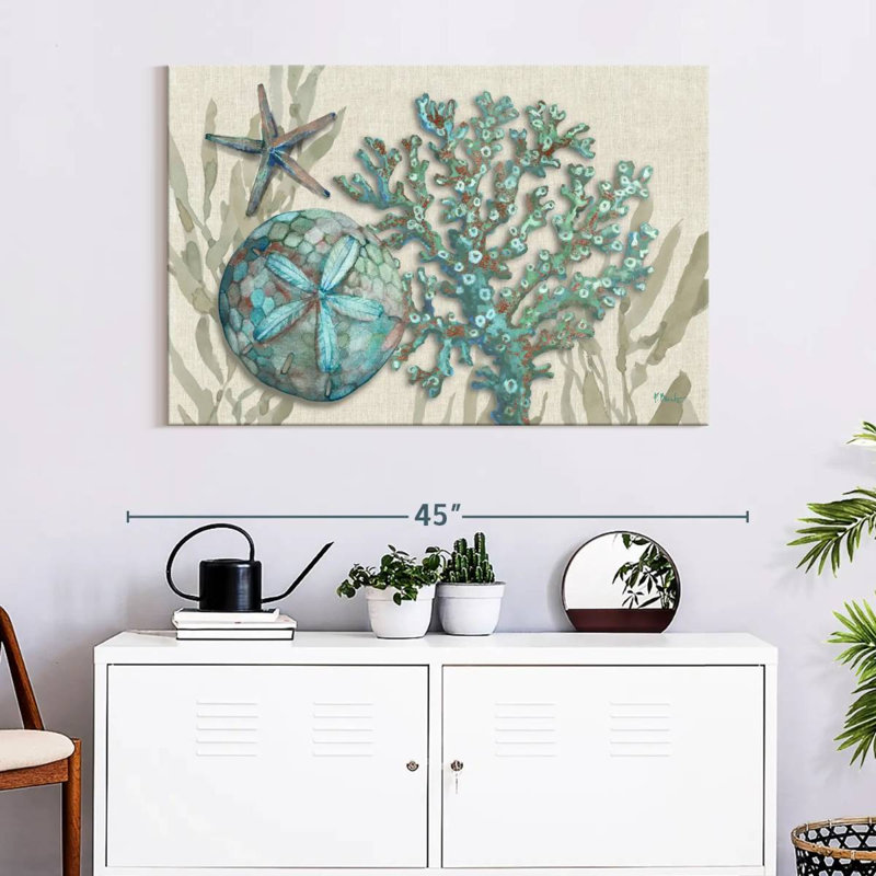 Croissant de plage, coquillages, horizontal, H 26 po x l 39 po