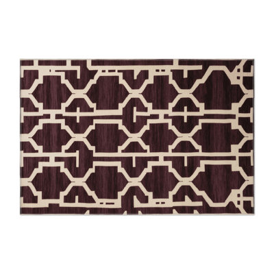 Tapis brun intérieur et extérieur Trellis