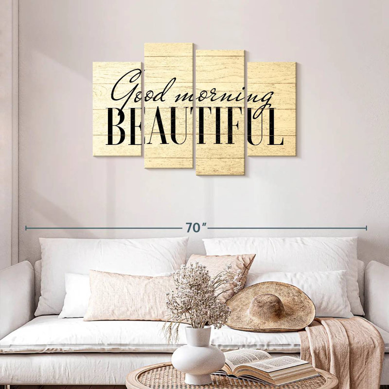 Tergel Good Morning, belle typographie, H 27 po x l 43 po